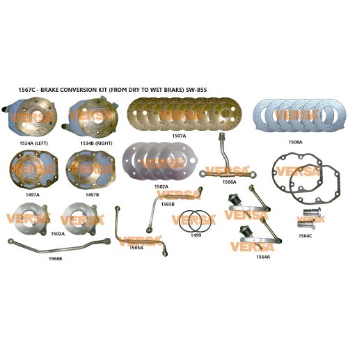 Brake Conversion Kit From Dry To Wet Brakes – Swaraj 735 (Consists of 20 Pcs.)