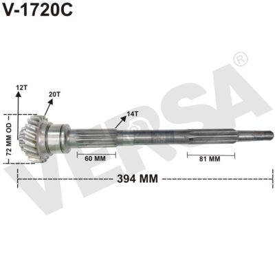 Clutch Shaft 20T - Swaraj 735 XM/834 XM