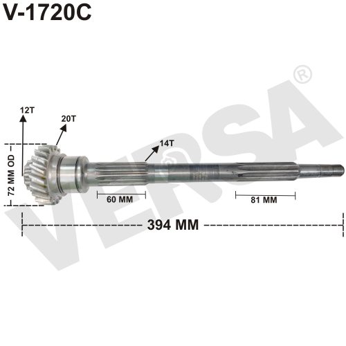 Clutch Shaft 20T – Swaraj 735 XM/834 XM