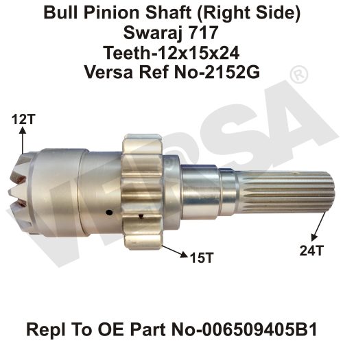 Bull Pinion Shaft Right Swaraj 717