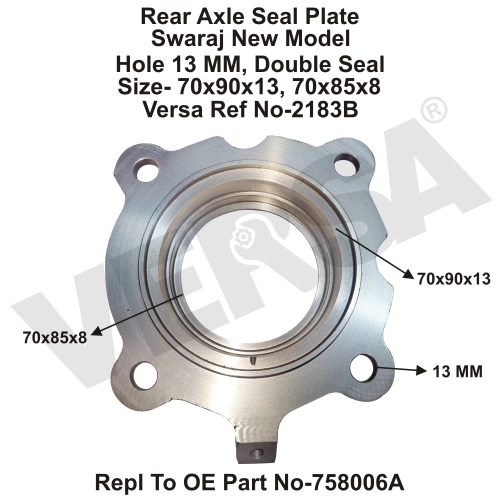 Rear Axle Seal Plate Swaraj New Model (Double Seal Type) 13 MM Holes