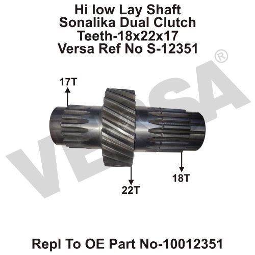 Hi low Lay Shaft Sonalika Dual Clutch 22T