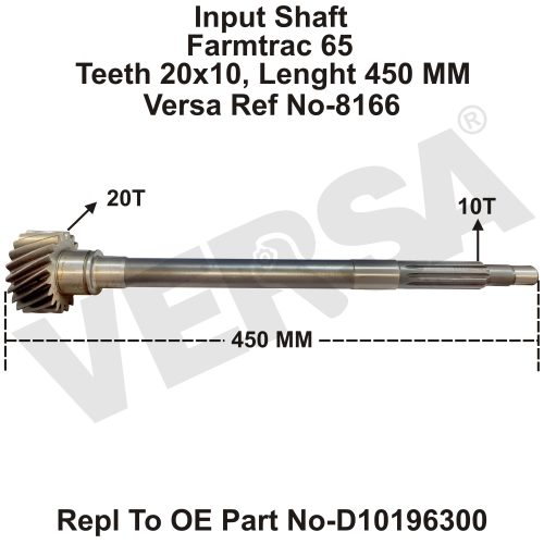 Input Shaft Farmtrac 65 (20 Teeth)