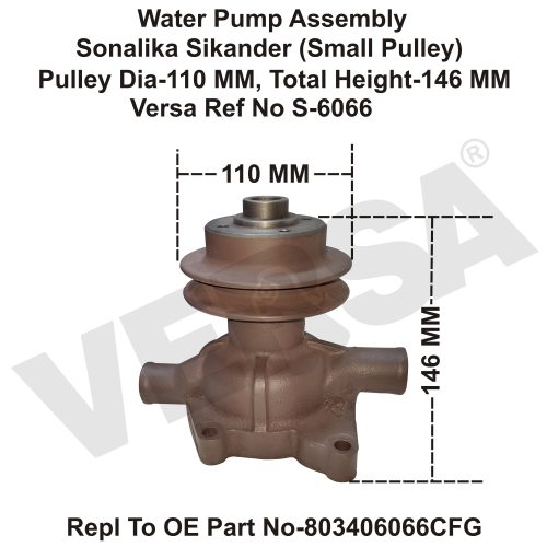 Water Pump Assembly Sonalika Sikander (Small Pulley)