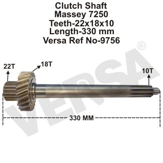 Clutch Shaft Massey 7250 (18T)