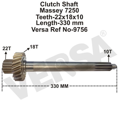 Clutch Shaft Massey 7250 (18T)