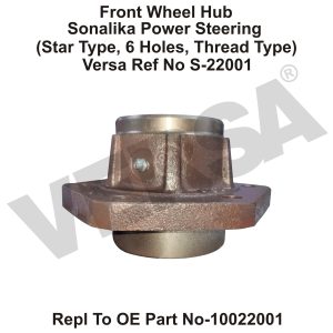 Front Wheel Hub Sonalika Power Steering (Star Type, 6 Holes, Threaded)